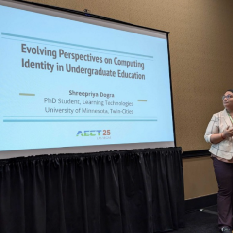 Shreepriya Dogra presenting