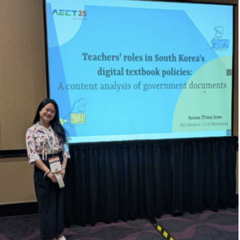 Seeun (Tina) Jeon presenting 